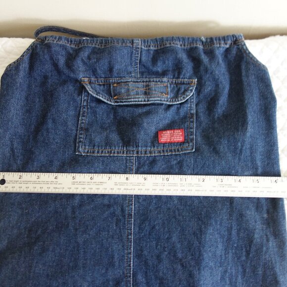 Vtg Made in U.S.A. GUESS Denim Overalls Dress – Jr 7 - Picture 4 of 10